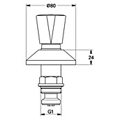 Grohe Costa Hahnoberteil (1″, Chrom/Blau) | BAUHAUS