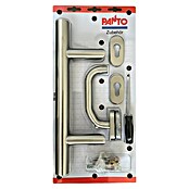 Juego de manillas (Apto para: Puertas de entrada de plástico, Pulsador con roseta)