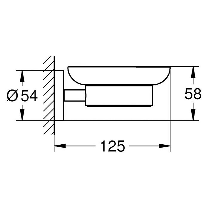 Grohe Essentials Seifenschale (Mit Halterung, Supersteel, Matt)