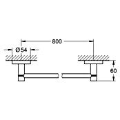 Grohe Essentials Badetuchhalter (Breite: 85,4 cm, Supersteel, Glänzend)