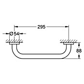 Grohe Essentials Wannengriff (Breite: 34,9 cm, Nickel, Matt)