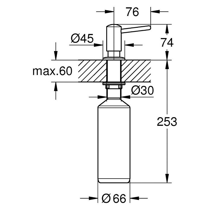 Grohe Seifenspenderpumpe Contemporary (Supersteel) | BAUHAUS
