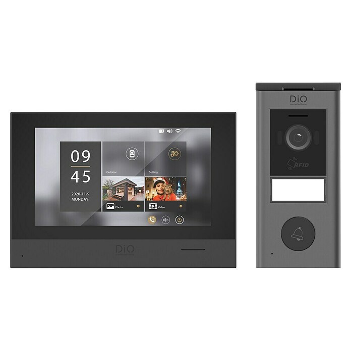 Chacon Videoportero inalámbrico 2 hilos WiFi (120 °, Negro) | BAUHAUS
