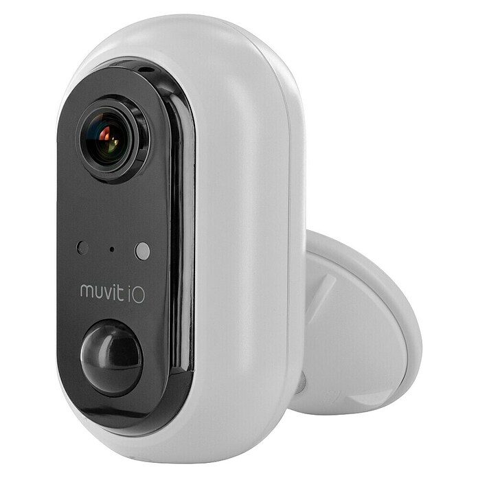Muvit Cámara para exterior WiFi + panel solar (1.080 píxeles (Full HD), Blanco, Alcance de detección: 10 m) | BAUHAUS