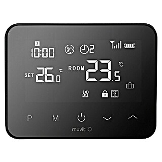 Muvit Termostato inteligente MIOSTH001 (Negro, L x An x Al: 2,35 x 12,5 x 9,8 cm)