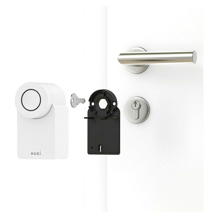 Nuki Cerradura electrónica Smart 4 Basic (L x An x Al: 6 x 6 x 11 cm, Bluetooth, Blanco) | BAUHAUS