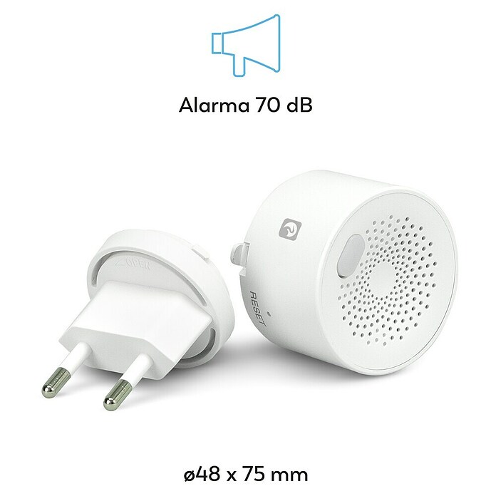 Garza Detector de gas Smart WiFi (Ø x Al: 4,5 x 7,5 cm, 70 dB) | BAUHAUS