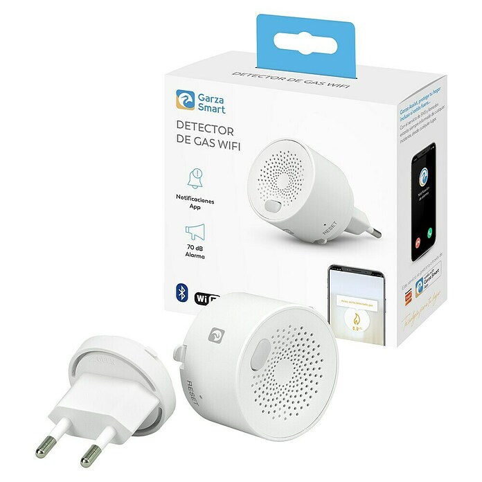 Garza Detector de gas Smart WiFi (Ø x Al: 4,5 x 7,5 cm, 70 dB) | BAUHAUS