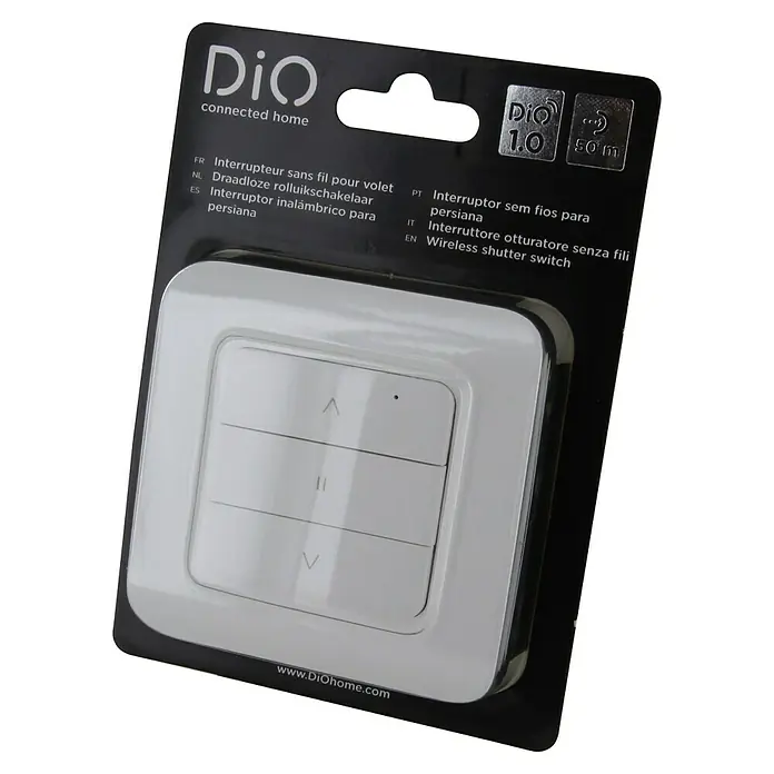 Chacon Interruptor para persianas - Instalar, L x An x Al: 3 x 10,9 x 14,3 cm - Interruptor de persiana DiO inalámbrico para el control de tu hogar inteligente. Cómodo y fácil de usar.