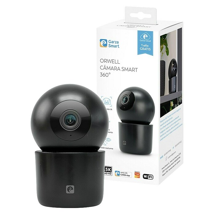 Garza Cámara de vigilancia Orwell (Ángulo de detección: 120 °, Alcance de detección: 10 m, Negro) | BAUHAUS