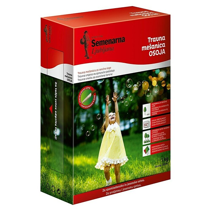 Semena senčne trate Osoja  (1 kg, 40 m²) | 8125 - Rasensamen Marke | IBYA - Sämereien | IBY - Sämereien | IB - Grünpflanzen/Sämereien | I - Stadtgarten | BAUHAUS