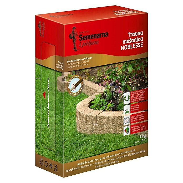 Travna semena Noblesse  (1 kg, 35 m²) | 8125 - Rasensamen Marke | IBYA - Sämereien | IBY - Sämereien | IB - Grünpflanzen/Sämereien | I - Stadtgarten | BAUHAUS