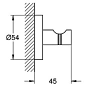 Grohe Essentials Bademantelhaken (Hard Graphite, Glänzend)