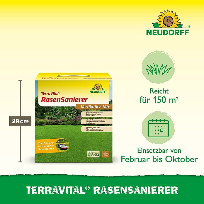 Neudorff TerraVital Vertikutier-Mix (4,5 kg, 150 m²) | BAUHAUS