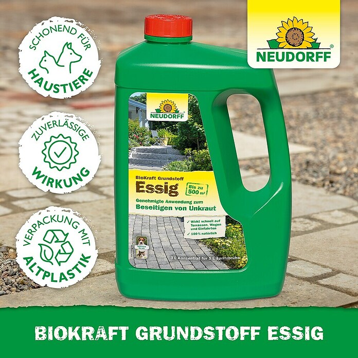 Neudorff BioKraft Grundstoff Essig (3 l, 500 m²) | BAUHAUS