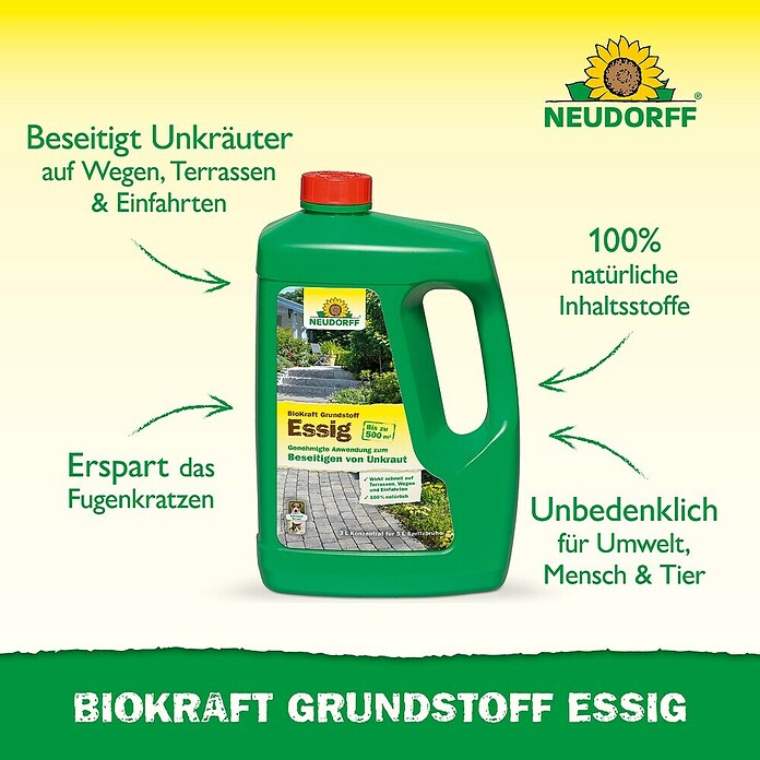 Neudorff BioKraft Grundstoff Essig (3 l, 500 m²) | BAUHAUS