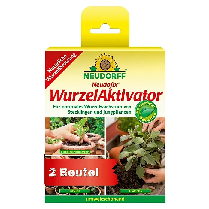 Neudorff Wurzelaktivator Neudofix - 20 g - Produktbild von Neudorff Neudofix WurzelAktivator, einem Mittel zur Förderung des Wurzelwachstums bei Stecklingen und Jungpflanzen.