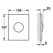 Grohe Betätigungsplatte Skate (Edelstahl, 1-Mengen-Spülung, Geeignet für: WC-Druckspüler)