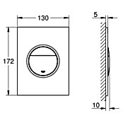 Grohe Betätigungsplatte Nova Cosmopolitan S (Supersteel, 2-Mengen-Spülung)