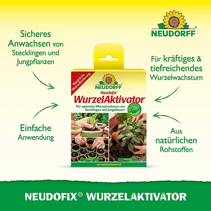 Neudorff Wurzelaktivator Neudofix - 20 g - Neudorff Neudofix Wurzelaktivator: Fördert das Anwachsen von Stecklingen und Jungpflanzen. Aus natürlichen Rohstoffen für kräftiges Wurzelwachstum.