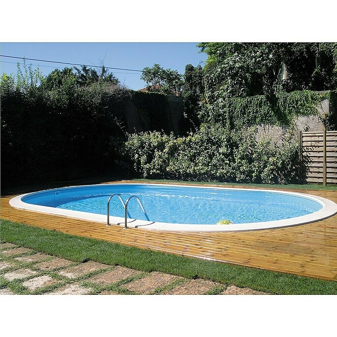 Summer Fun Zwembad inbouw set ovaal 525x320x150 (525 x 320 x 150 cm, 22.000 l, Grijs) | BAUHAUS