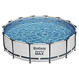 Bestway Opzetzwembad Steel Pro Max Set 427x107 (Ø x h: 427 x 107 cm, Grijs, 13.030 l)