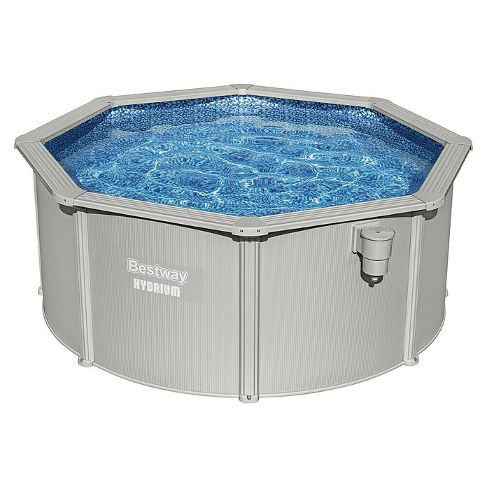Bestway Opzetzwembad Hydrium Set 305 (Ø x h: 305 x 122 cm, Grijs, 7.630 l) | BAUHAUS