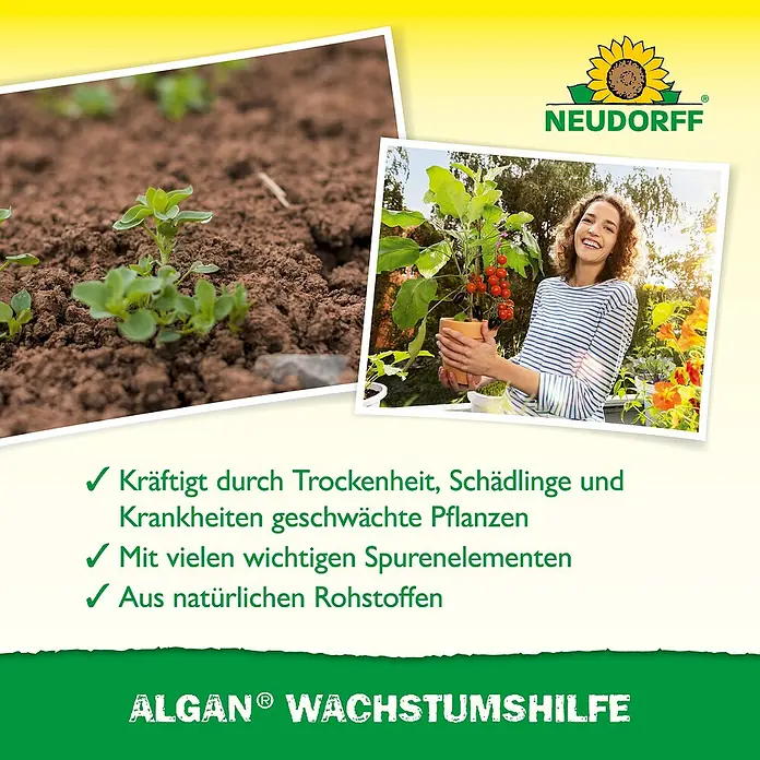 Neudorff Pflanzenstärkungsmittel Algan Wachstumshilfe - 250 ml - Pflanzenhilfe Algan® von Neudorff: Stärkt Pflanzen mit Spurenelementen aus natürlichen Rohstoffen, die durch Trockenheit geschwächt wurden.