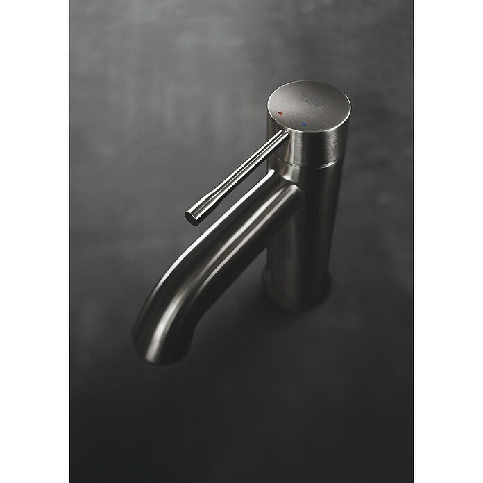 Grohe Essence New Waschtischarmatur (Mit Zugstange, Hard Graphite, Matt)