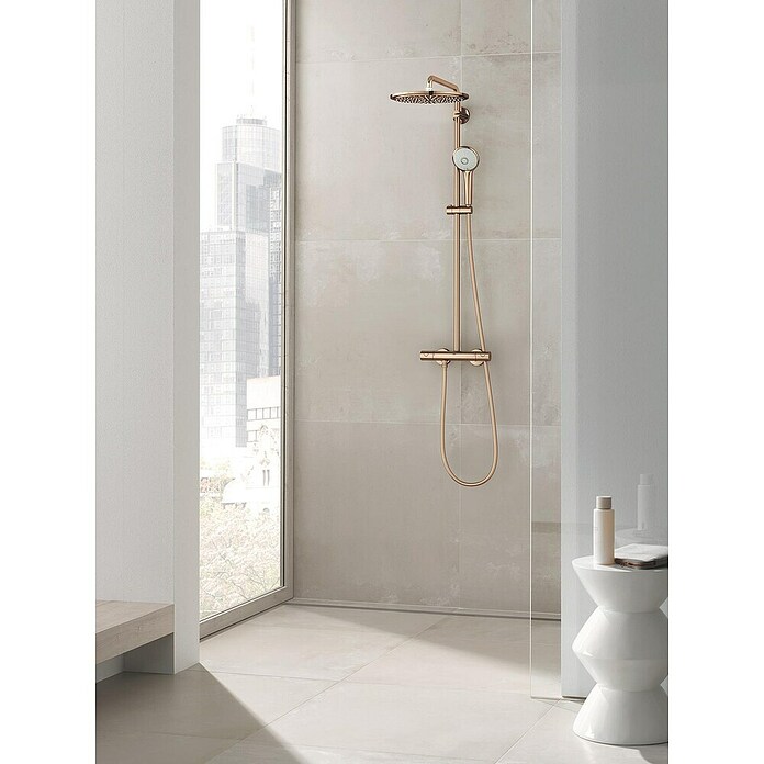 Grohe Euphoria Duschsystem 310 (Mit Thermostatarmatur, Lochabstand: 101,6 cm, Anzahl Strahlarten: 1 Stk., Warm Sunset, Oberflächenbehandlung: Poliert) | BAUHAUS