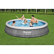 Bestway Opblaasbaar zwembad Fast Set Rotan 396X84 (Ø x h: 396 x 84 cm, Grijs, 7.340 l) | BAUHAUS