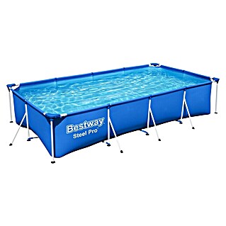 Bestway Opzetzwembad Steel Pro Set 400 (l x b x h: 400 x 211 x 81 cm, Blauw, 5.700 l)