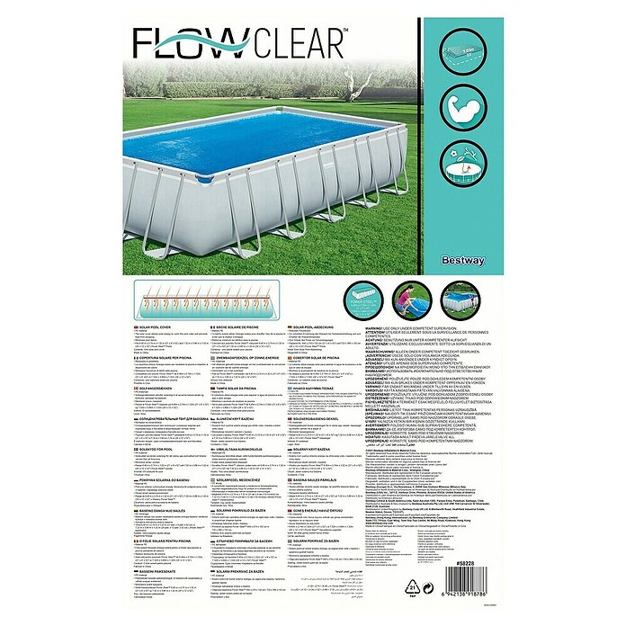 Bestway Afdekzeil voor zwembaden Solar (l x b: 703 x 336 cm, Materiaal: Kunststof) | BAUHAUS