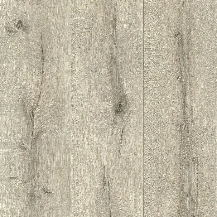 Rasch Vliestapete Holz I - Hellbraun, Holzoptik, 10,05 x 0,53 m - Nahaufnahme von hellem Laminatboden mit Maserung und Knoten. Ideal für moderne Wohnräume mit natürlicher Optik und einfacher Pflege.