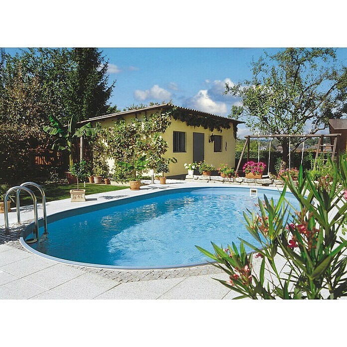 Summer Fun Zwembad inbouw set (525 x 320 x 120 cm, 17.000 l, Blauw / Grijs) | BAUHAUS