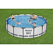Bestway Opzetzwembad Steel Pro Max Set 457x107 (Ø x h: 457 x 107 cm, Grijs, 14.970 l) | BAUHAUS