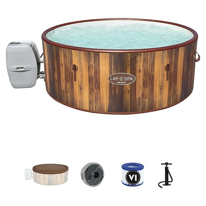Bestway Lay-Z-Spa Opblaasbare jacuzzi Helsinki (Ø x h: 180 x 66 cm, Bruin, 1.123 l) | BAUHAUS