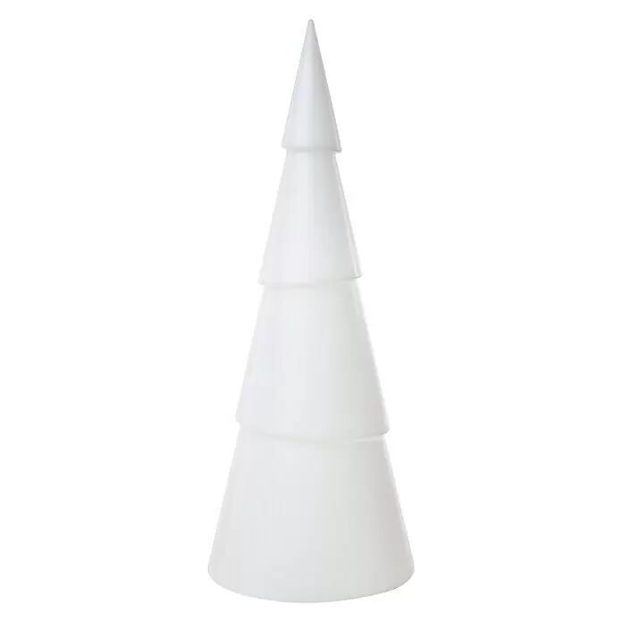 8 Seasons Design Shining LED-Solar-Weihnachtsleuchte Tree - Weiß, Durchmesser: 29 cm - Vorderansicht