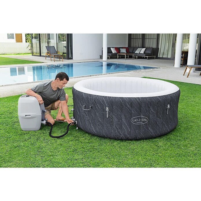 Bestway Lay-Z-Spa Opblaasbare jacuzzi Boracay (Ø x h: 180 x 66 cm, Grijs, 669 l) | BAUHAUS