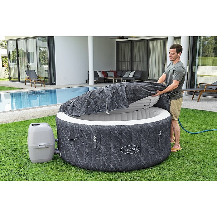 Bestway Lay-Z-Spa Opblaasbare jacuzzi Boracay (Ø x h: 180 x 66 cm, Grijs, 669 l) | BAUHAUS