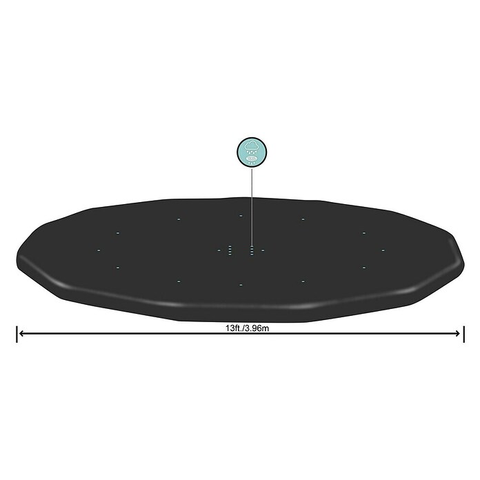 Bestway Afdekzeil voor zwembaden 360/396 (Diameter: 401 cm, Materiaal: Kunststof) | BAUHAUS