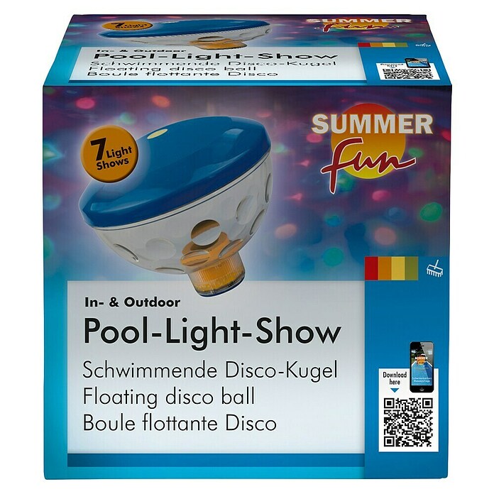 Summer Fun Led-zwembadverlichting Solar (Diameter: 16 cm, Meerkleurig) | BAUHAUS