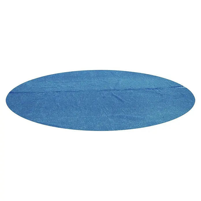 Bestway Pool-Abdeckplane Solar - Durchmesser: 462 cm, Material: Kunststoff - Blaue Poolabdeckung in runder Form für den Außenbereich. Schützt das Schwimmbecken vor Verunreinigungen und hält das Wasser sauber.
