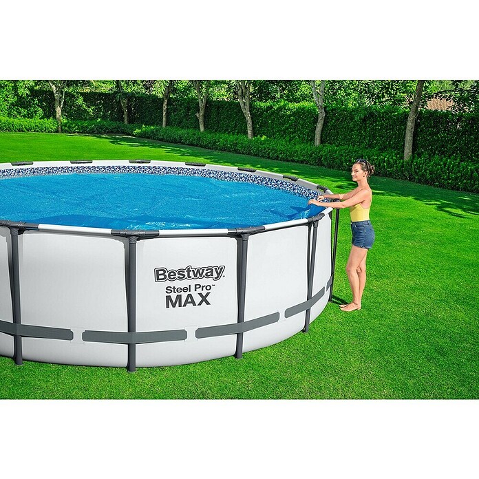 Bestway Afdekzeil voor zwembaden Solar 366 (Diameter: 356 cm, Materiaal: Kunststof) | BAUHAUS