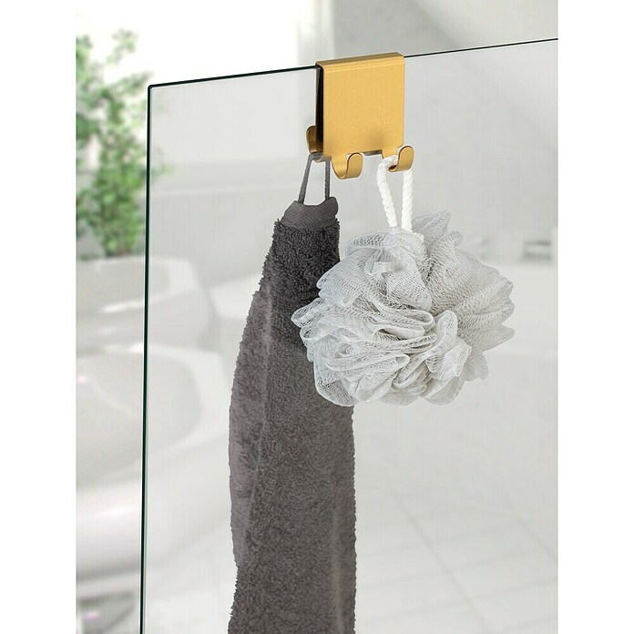 Wenko Colgador de baño Vieste (L x Al: 5,5 x 7 cm, Número de ganchos: 4 ud., Oro) | BAUHAUS