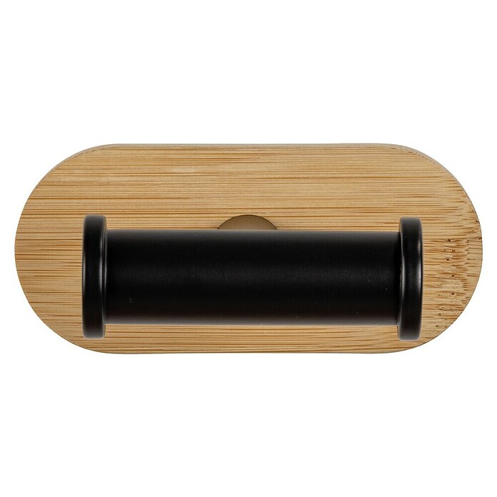 Wenko Orea Colgador de baño (Negro/Bambú) | BAUHAUS