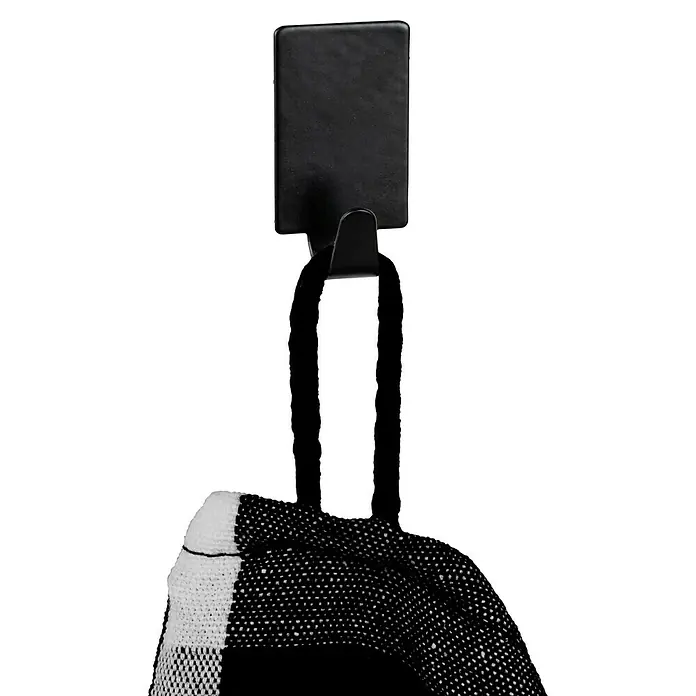 Wenko Klebehaken - L x H: 1,5 x 3,4 cm, 4 Stk. - Nahaufnahme eines schwarzen Corsair Netzteils mit modularen Kabeln, das für die Stromversorgung von Computern entwickelt wurde.