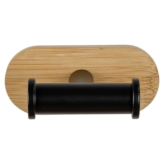 Wenko Orea Colgador de baño (Negro/Bambú) | BAUHAUS