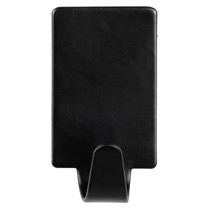 Wenko Klebehaken - L x H: 1,5 x 3,4 cm, 4 Stk. - Schwarzer Command-Haken für Bilderrahmen. Ideal für die einfache und beschädigungsfreie Aufhängung von Bildern und Dekorationen im Haus.