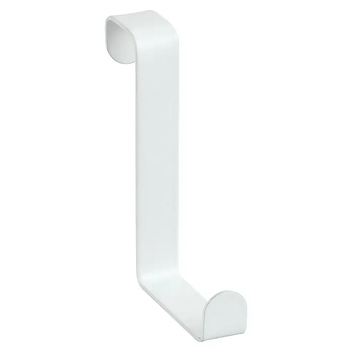 Wenko Colgador de baño Sobrepuerta - Blanco, 4 ud. - Un soporte blanco para auriculares para guardarlos con estilo. Accesorio práctico para la organización y la protección.